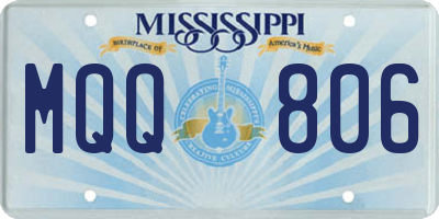 MS license plate MQQ806