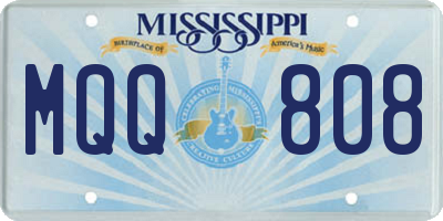 MS license plate MQQ808