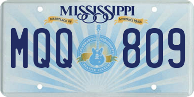 MS license plate MQQ809