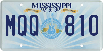 MS license plate MQQ810