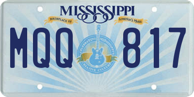 MS license plate MQQ817
