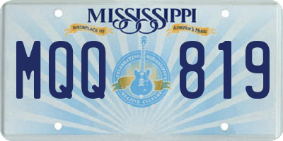 MS license plate MQQ819