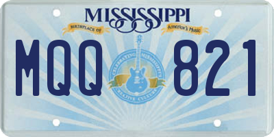 MS license plate MQQ821