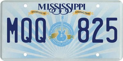 MS license plate MQQ825