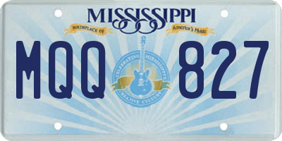 MS license plate MQQ827