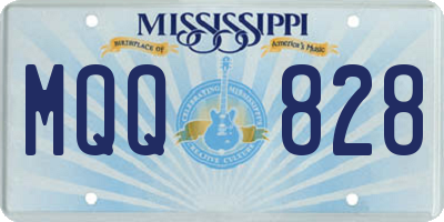 MS license plate MQQ828
