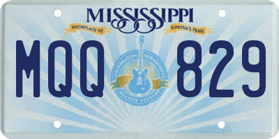 MS license plate MQQ829