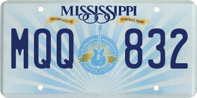 MS license plate MQQ832