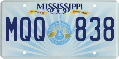 MS license plate MQQ838