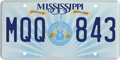 MS license plate MQQ843