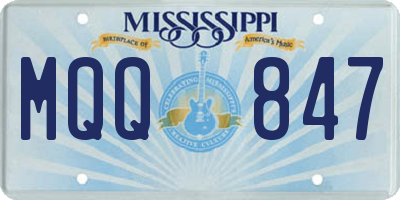 MS license plate MQQ847