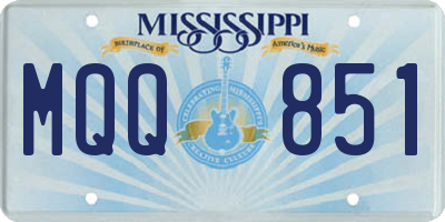 MS license plate MQQ851