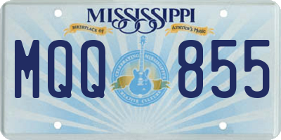 MS license plate MQQ855
