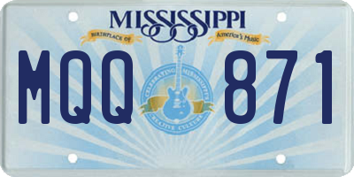 MS license plate MQQ871