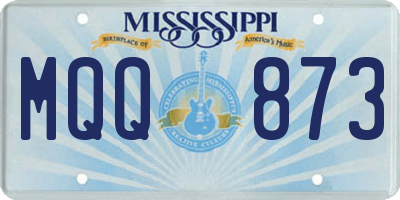 MS license plate MQQ873