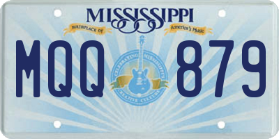 MS license plate MQQ879