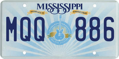 MS license plate MQQ886