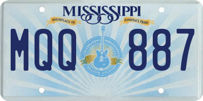 MS license plate MQQ887