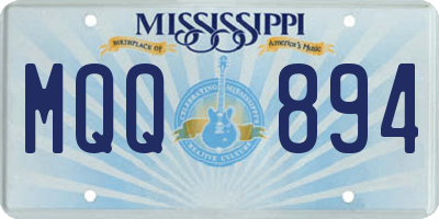 MS license plate MQQ894