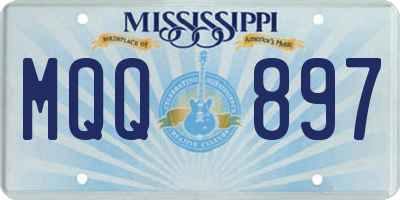 MS license plate MQQ897