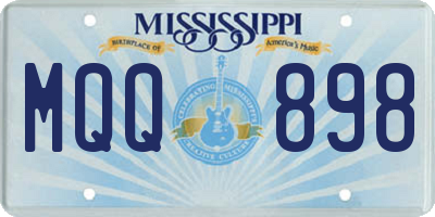 MS license plate MQQ898
