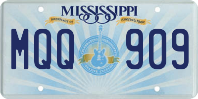 MS license plate MQQ909