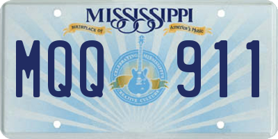 MS license plate MQQ911