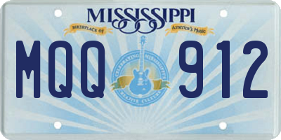 MS license plate MQQ912
