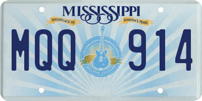 MS license plate MQQ914