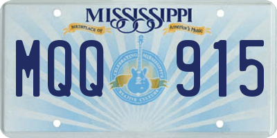 MS license plate MQQ915