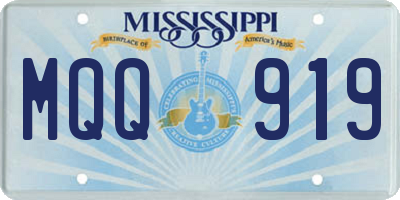 MS license plate MQQ919