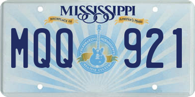 MS license plate MQQ921
