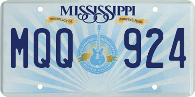 MS license plate MQQ924