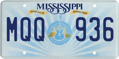 MS license plate MQQ936
