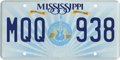 MS license plate MQQ938