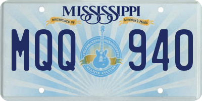 MS license plate MQQ940