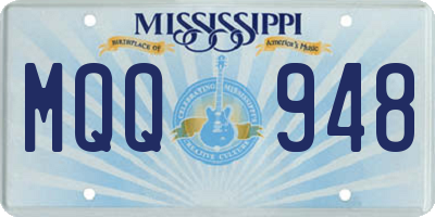 MS license plate MQQ948