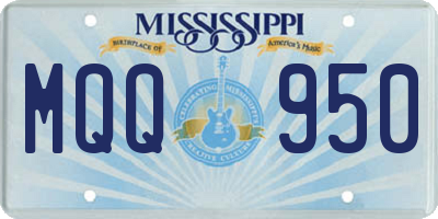 MS license plate MQQ950