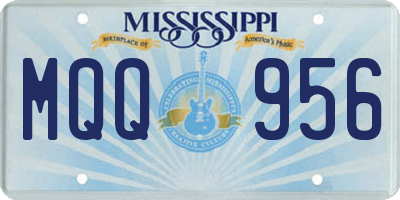 MS license plate MQQ956