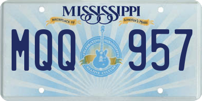 MS license plate MQQ957