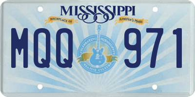 MS license plate MQQ971