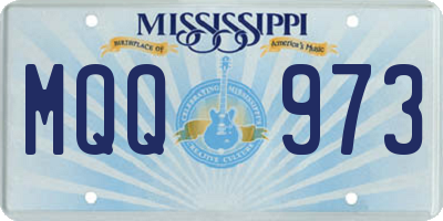 MS license plate MQQ973
