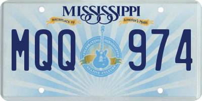 MS license plate MQQ974
