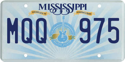MS license plate MQQ975