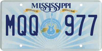MS license plate MQQ977