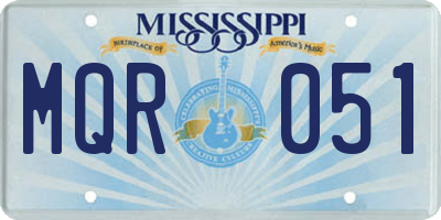 MS license plate MQR051
