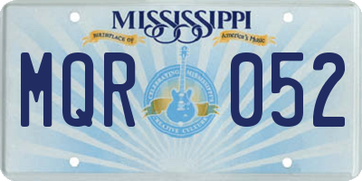 MS license plate MQR052
