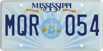 MS license plate MQR054