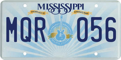MS license plate MQR056