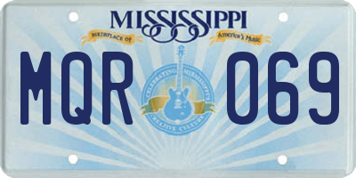 MS license plate MQR069
